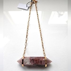 Elle Loise Fire Quartz Dbl Loop Choker Necklace NWT!